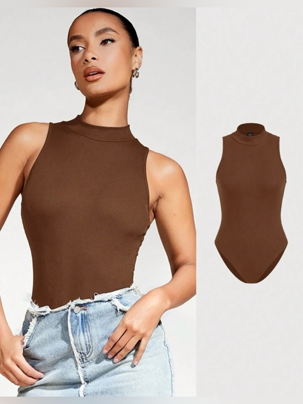 NWOT SHEIN Ribbed Fitted Bodysuit Size 1XL